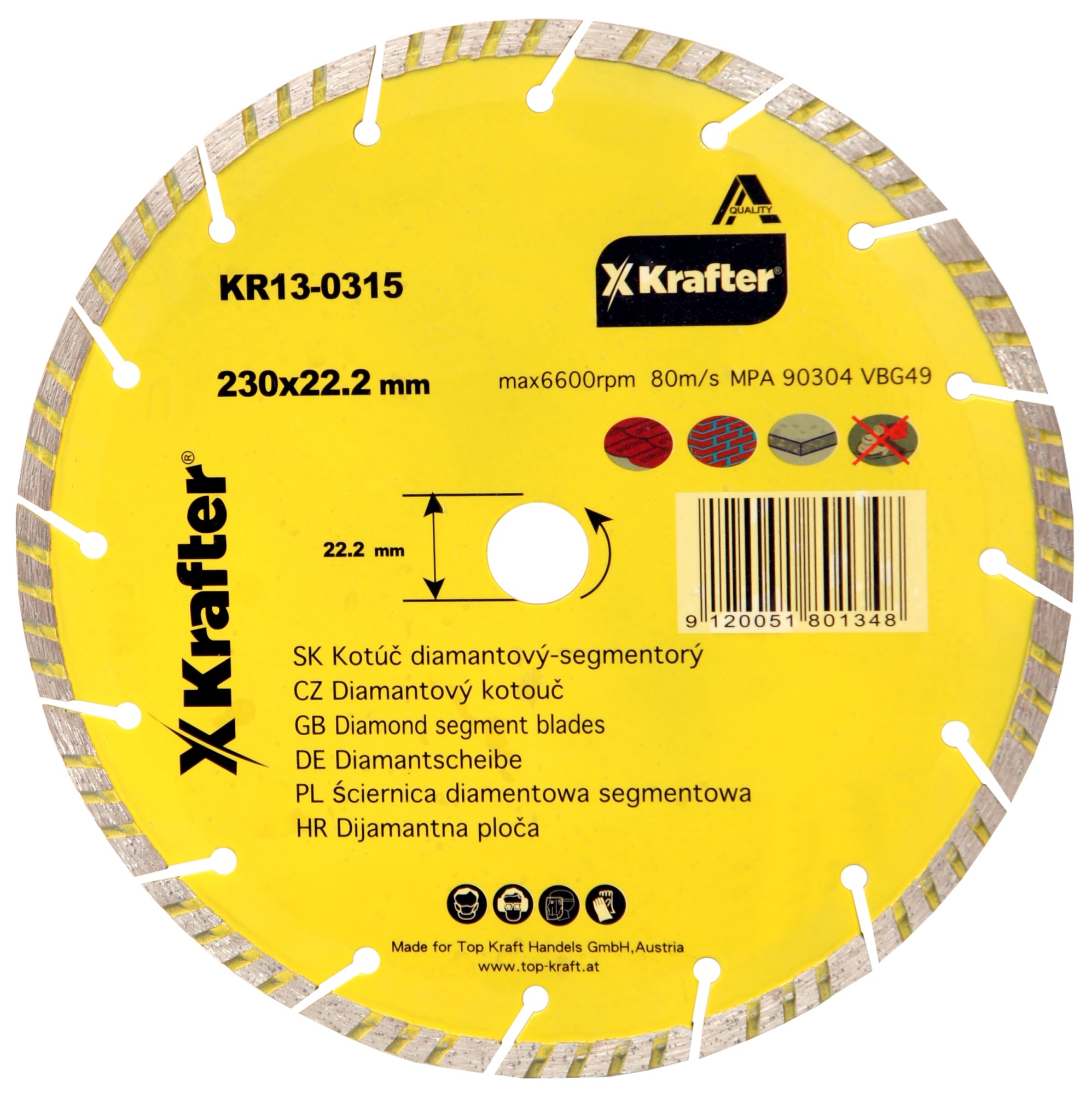 KOTÚČ diamant.115  mm SEGMET.TURBO