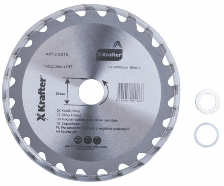 KOTÚČ pilový 130mm 20/16x24zub.SK