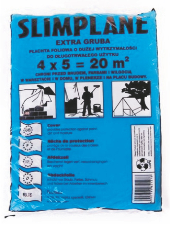 FÓLIA ochranná EXTRA hrubá 4x5 m /22ks