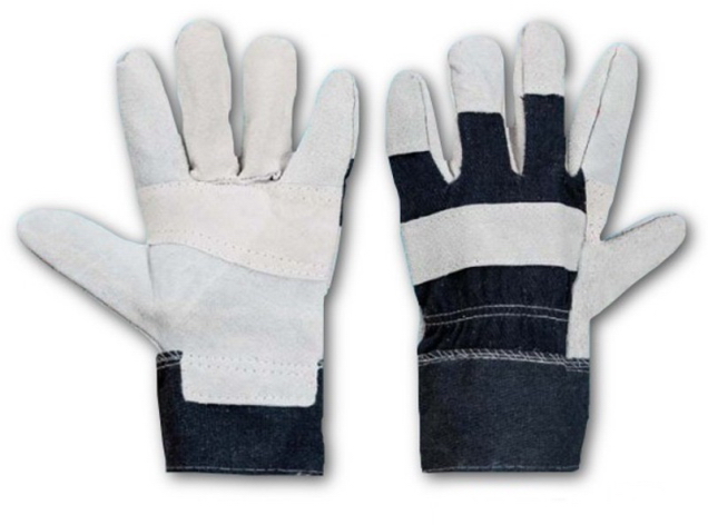 Rukavice kožené - šedá hovädzia koža