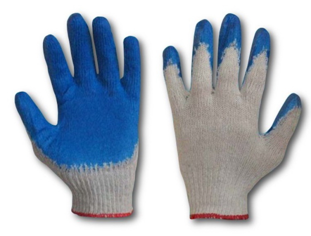 Rukavice bavlnené potiahnuté latexom L - bal.10ks