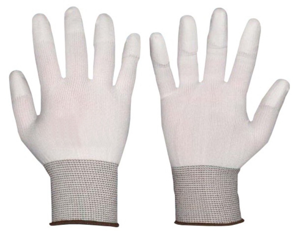 Rukavice nylonové na špičkách potiahnuté polyuretánom č.9