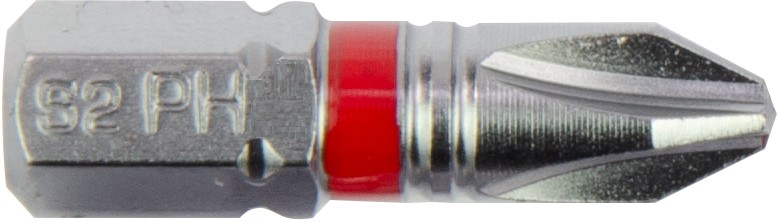 BIT PH2X25 mm S2 red - 10 bal. (500)